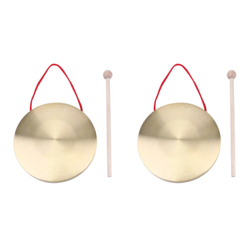 2Ensembles Hand Gong Cuivre Instrument Percussion Chinois Musical 1