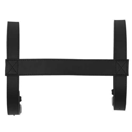 5Pcs Lightweight Black PU Blanket Carry Strap for Camping Use
