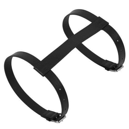 5Pcs Lightweight Black PU Blanket Carry Strap for Camping Use 1
