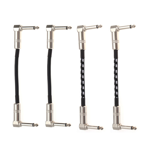 8Pcs Silver Copper Bass and Guitar Patch Cable Durable Audio Cord 1