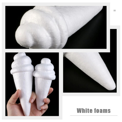 6Pièces Figurines Glace En Mousse Blanche Pour DIY Éducation 2