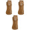 3Pièces Protège-Cutter En Cuir PU Marron Clair Résistant 5