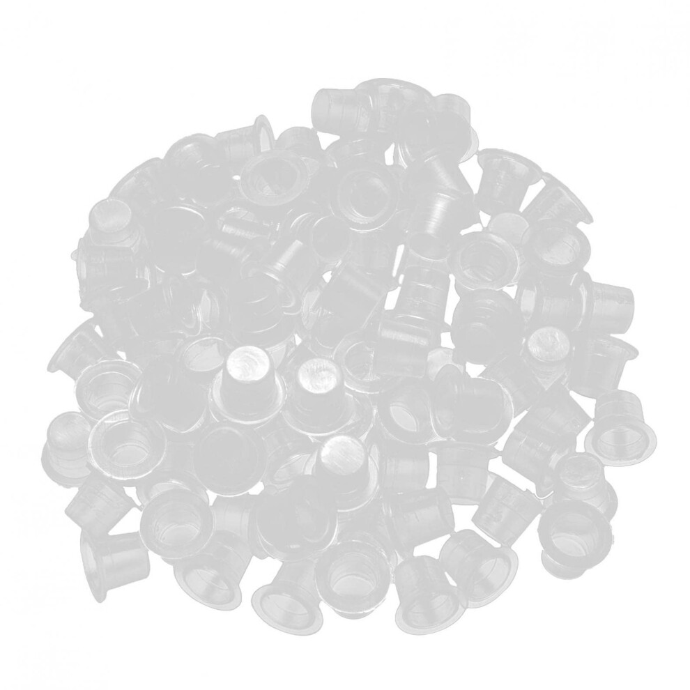 100PCS Mixed Size Tattoo Ink Caps, SpillResistant Wide Edge Plastic Pigment Holders for Tattooing