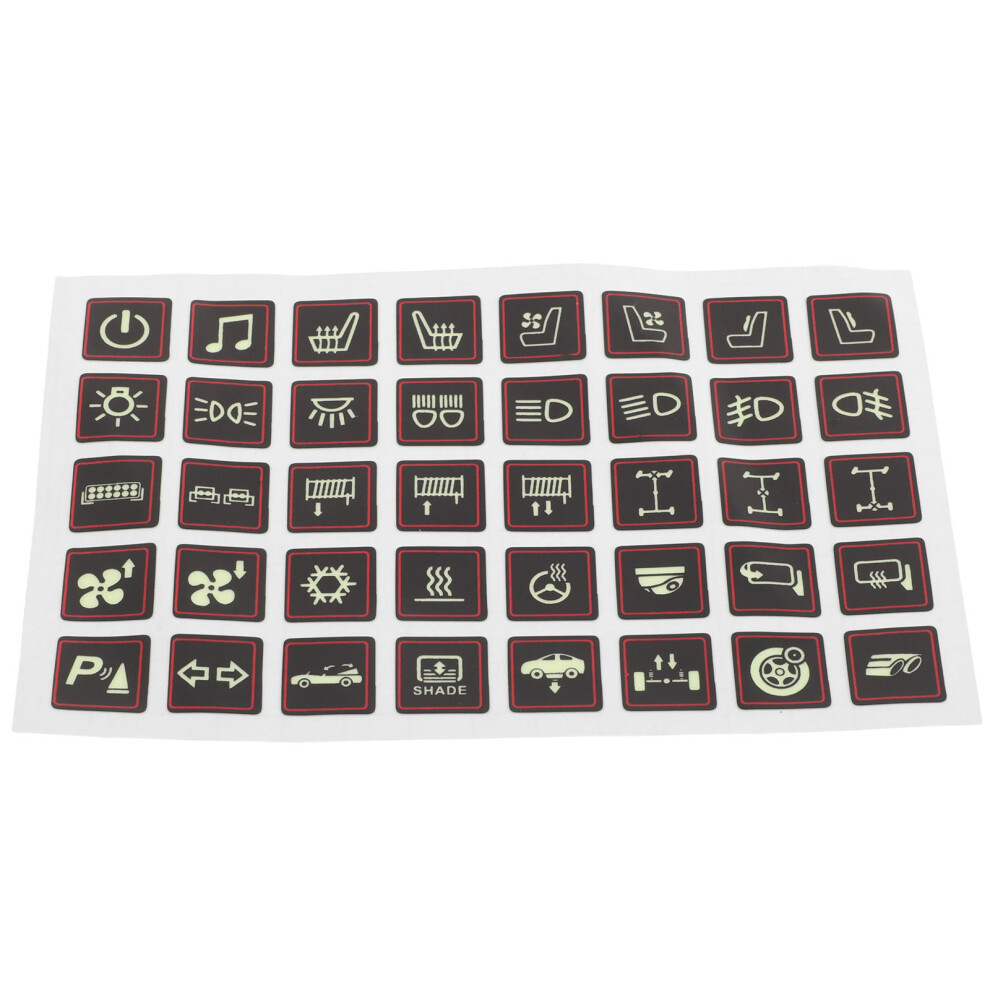4Pcs Glow-In-The- Car Switch Panel Sticker Dashboard Labels Dark 3631600097892
