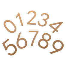 40Pcs Acrylic Golden Self Stick House Numbers Elegant 3D Address Signs