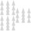 30Pcs Ceramic Refractory Kiln Nails White Clay Firing Support Tools 9
