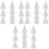 30Pcs Ceramic Refractory Kiln Nails White Clay Firing Support Tools 5