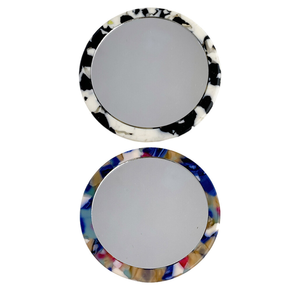 Aboofan 6 Pcs Portable Small Rounded Makeup Mirrors For Cosmetics