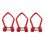 9Pcs Red Iron Fire Sprinkler Cover Plate with Protective Guard 3