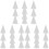 30Pcs Ceramic Refractory Kiln Nails White Clay Firing Support Tools 4