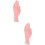2Pièces Main Factice Beige Maniable Pour Insertion Embouts Ongles 7