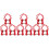 9Pcs Red Iron Fire Sprinkler Cover Plate with Protective Guard 6