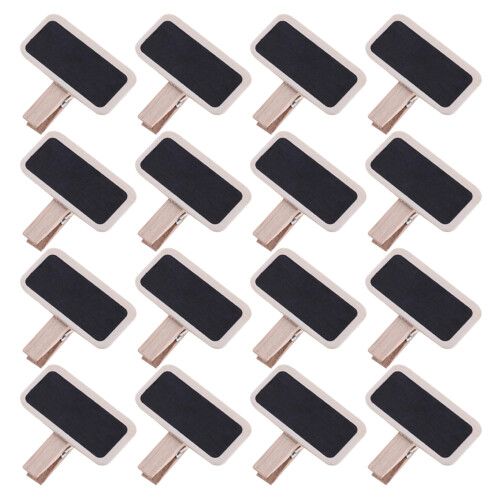 400Pièces Mini Clips Memo Bois Tableau Noir Pour 1