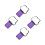 4Pièces Ceinture - Infirmière Violet Durable Et 2