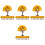 4sets Miniature Trees For Model Scenery Plastic Model Trees Garden Decor Realistic Look 10pcs*4 5