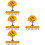 4sets Miniature Trees For Model Scenery Plastic Model Trees Garden Decor Realistic Look 10pcs*4 9