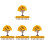 4sets Miniature Trees For Model Scenery Plastic Model Trees Garden Decor Realistic Look 10pcs*4 4