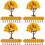 4sets Miniature Trees For Model Scenery Plastic Model Trees Garden Decor Realistic Look 10pcs*4 7