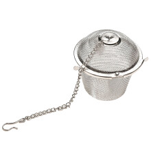 2Pcs Stainless Steel Tea Infuser With Lid And Chain Hook