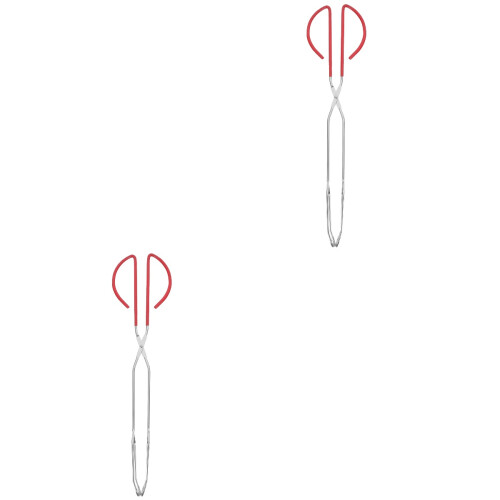 2Pièces Pinces En Silicone Acier Robustes Pour Cuisine 2