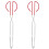 2Pièces Pinces En Silicone Acier Robustes Pour Cuisine 2