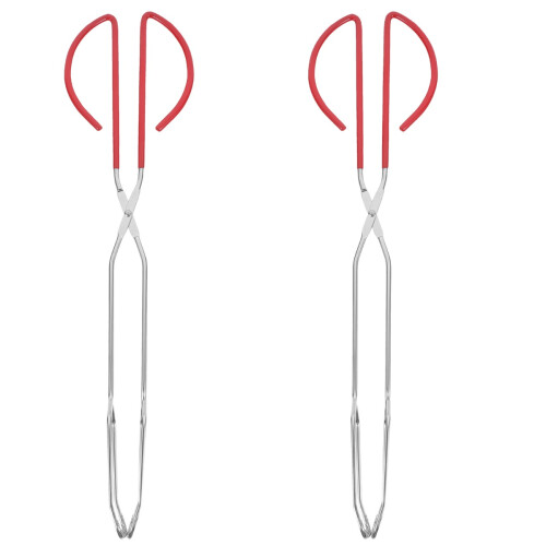 2Pièces Pinces En Silicone Acier Robustes Pour Cuisine 1