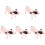5pcs Realistic Simulation Pig Model Plastic Animal Figure 4