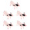 5pcs Realistic Simulation Pig Model Plastic Animal Figure 8