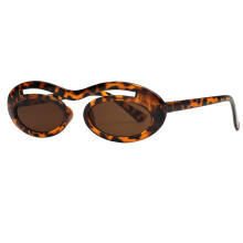 1Pc Lightweight Brown Hawaiian Hollow Sunglasses Plastic Party Decor
