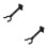 2Pcs Black Metal Guitar Wall Hanger Hook Durable 10