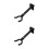 2Pcs Black Metal Guitar Wall Hanger Hook Durable 6