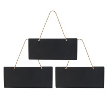 4 Sets Wood Message Board Flower Store Price Tag Black Wooden Boards