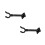 2Pcs Black Metal Guitar Wall Hanger Hook Durable 5