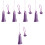 5Pcs Multi-Color Polyester Tassel Pendant for DIY Craft Making 6