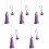 5Pcs Multi-Color Polyester Tassel Pendant for DIY Craft Making 5