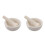 2Sets White Ceramic Mortar Pestle Set Manual Spice Grinder for Home 10