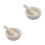 2Sets White Ceramic Mortar Pestle Set Manual Spice Grinder for Home 6