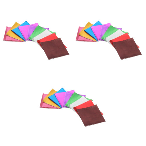12Paquets Feuille D'aluminium Colorée Robuste Pour 2