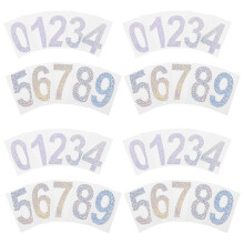 10Sets Reflective Mailbox Numbers Stickers PVC Durable Assorted Colors