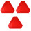 3Pièces Signal Réfléchissant Roue Rouge Triangle Auto 4