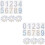 10Sets Reflective Mailbox Numbers Stickers PVC Durable Assorted Colors 6