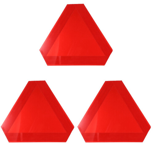 3Pièces Signal Réfléchissant Roue Rouge Triangle Auto 2