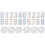 10Sets Reflective Mailbox Numbers Stickers PVC Durable Assorted Colors 2