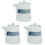 3Pcs White Ceramic Soy Sauce Dispenser Set for Kitchen Liquid Storage 3