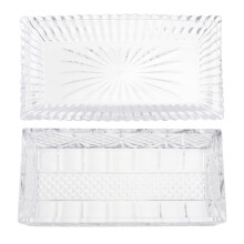2Pièces Plateau De Beurre En Verre Élégant Pour Usage