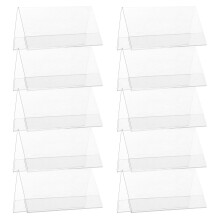 40Pcs Double-Sided Transparent Desk Name Plates Pet Material