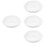 4Pcs Practical Senior Silicone Dining Bowls with Suction Base White 8