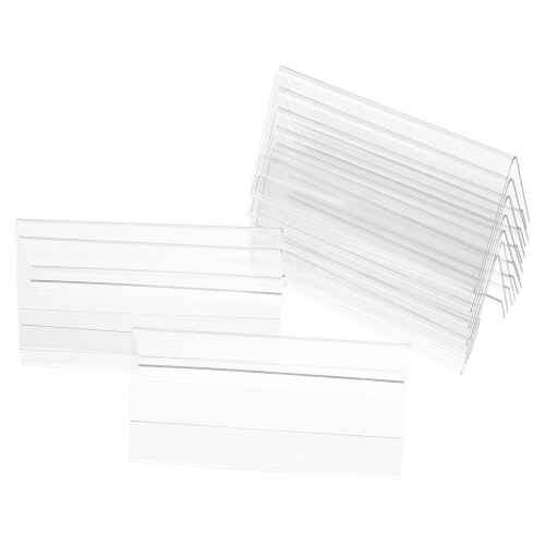 40Pcs Double-Sided Transparent Desk Name Plates Pet Material 2