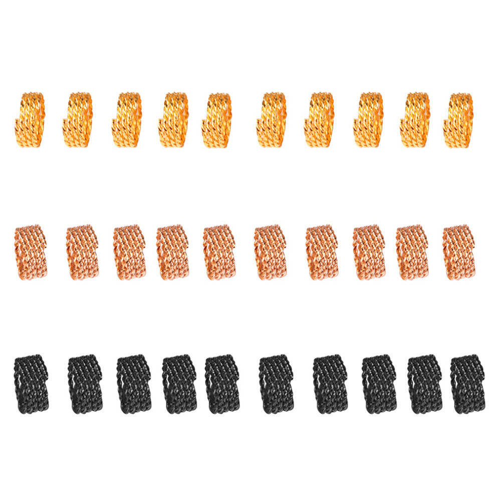 Aboofan 60Pcs Micro Rings Hair Braids Beads Assorted Colors For Secure Fit