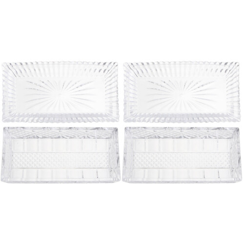 2Pièces Plateau De Beurre En Verre Élégant Pour Usage 1